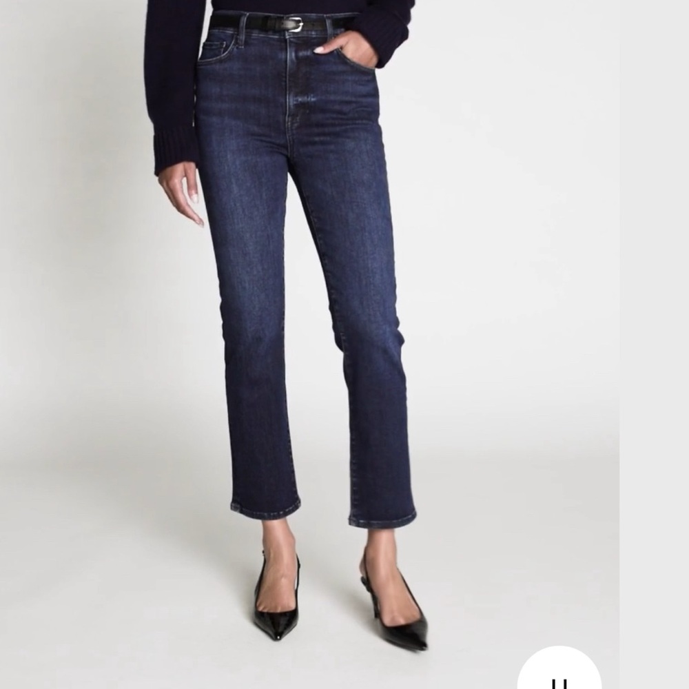 FRAME Le High Straight Jeans - Dark Wash size 28